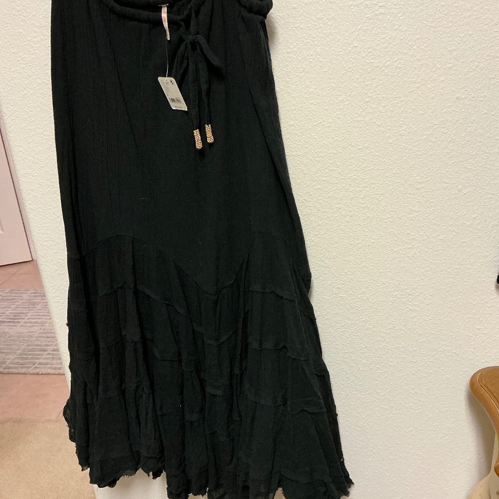 Freepeople Maxi Skirt Black Medium NWT
